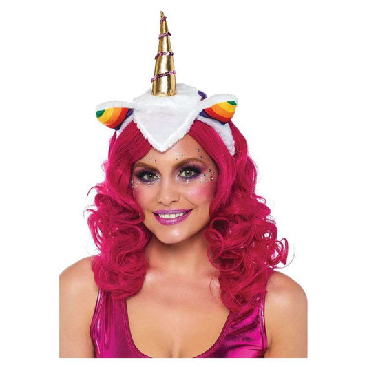 Leg Avenue Unicorn Headband with Rainbow Wig Mane