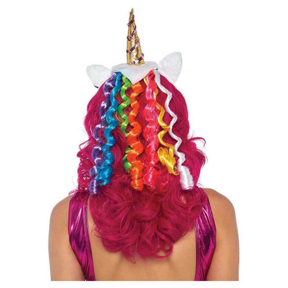 Leg Avenue Unicorn Headband with Rainbow Wig Mane