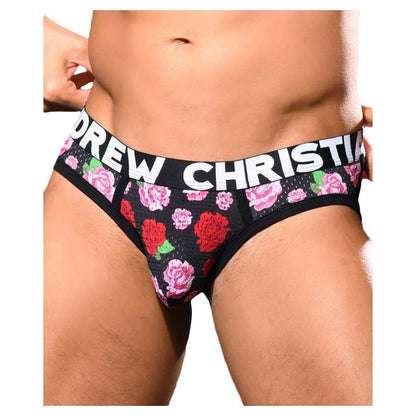 Andrew Christian Floral Mesh Brief W Almost Naked Small