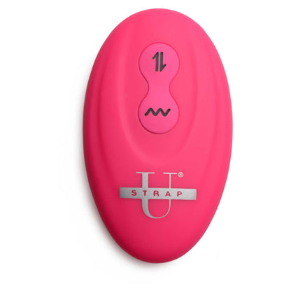 Strap U Mighty-Thrust Thrusting and Vibrating Strapless Strap-On with Remote Control - Pink