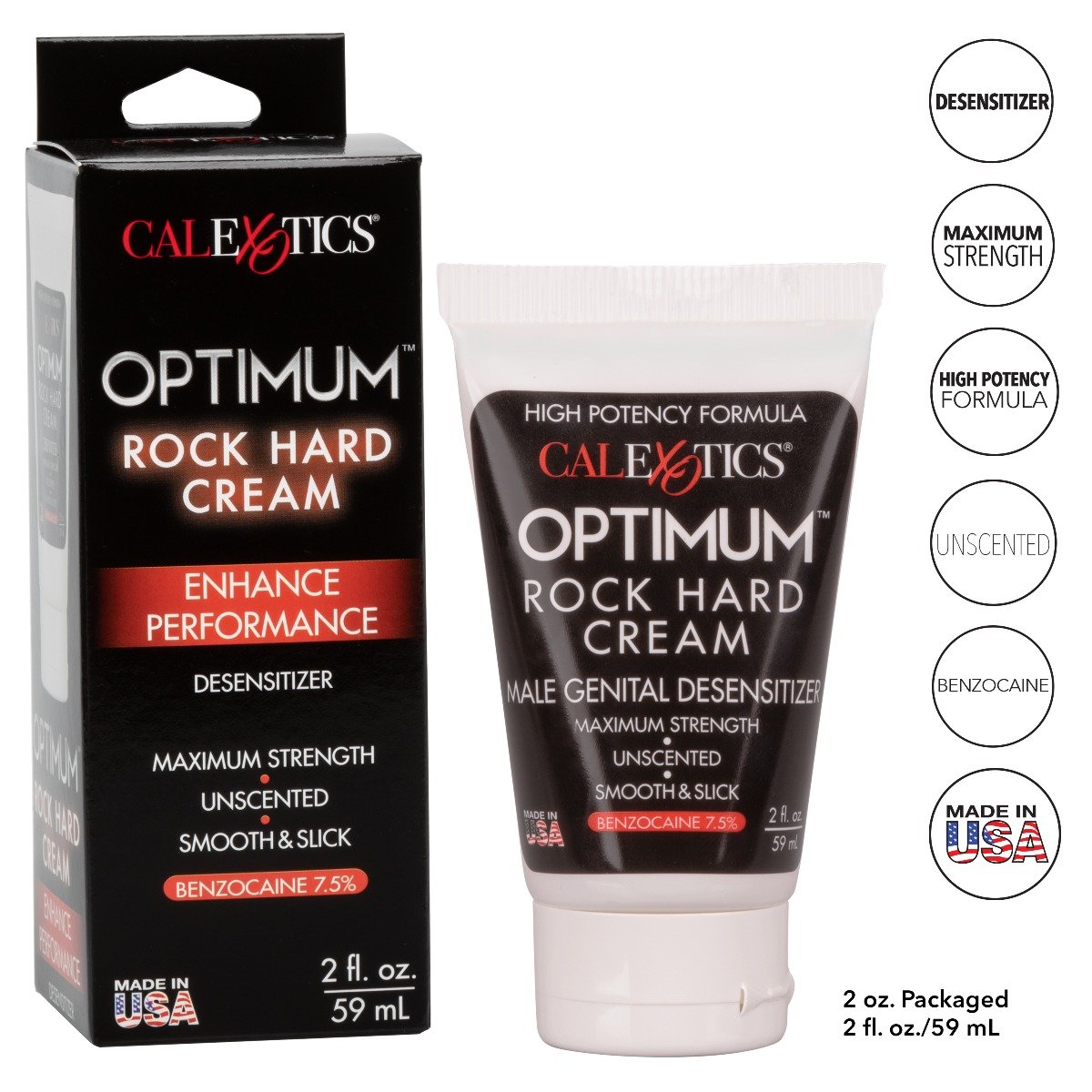 Optimum™ Rock Hard Cream 2 oz - Packaged
