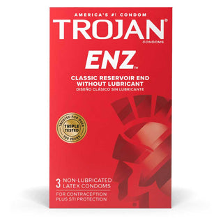 Trojan ENZ Regular Non Lubricated Condom 3 Pack