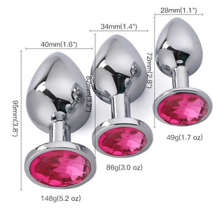 PINKelephant Round Anal Plug Set of 3