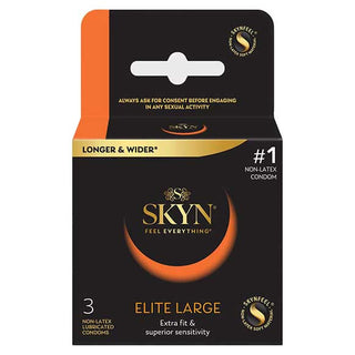 Lifestyles Skyn Elite Large Non-Latex Lubricated Condoms 3-Pack