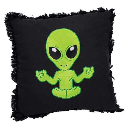 Meditating Alien Plush Pillow