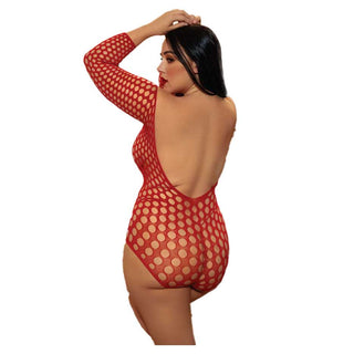 Killer Legs 3/4 Sleeve Mesh Bodystocking Onesie