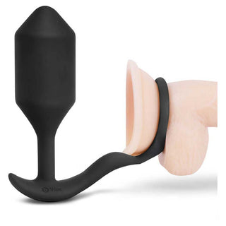 b-Vibe Snug & Tug Penis Ring and Anal Plug