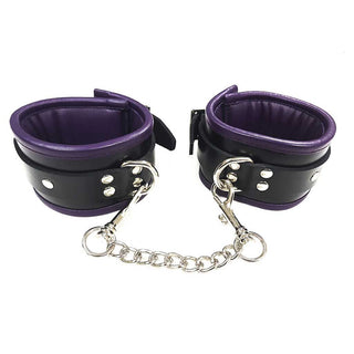 Rouge Leather Padded Wrist Cuffs