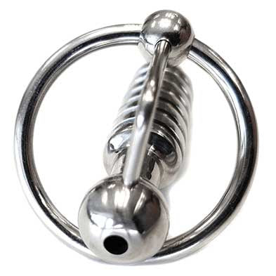 Rouge Stainless Steel Beaded Urethral Probe & Cock Ring