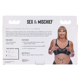 Sex and Mischief by Sportsheet Brat Charmed Nipple Clamps