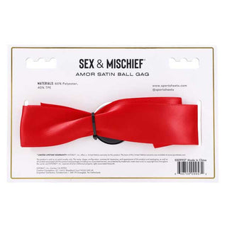 Sex and Mischief by Sportsheet Amor Satin Ball Gag