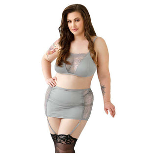 Fantasy Curve Layne Bralette, Gartered Skirt, and G-string Panty