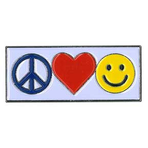 Yujean Peace, Love, Happy Enamel Pin
