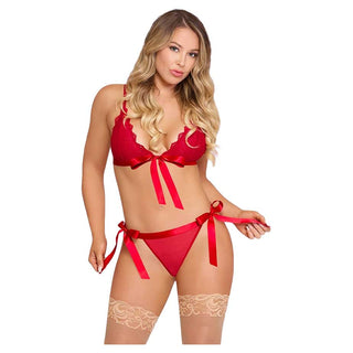 Exposed Sugar & Spice Ribbon Tie Bra & Panty Set