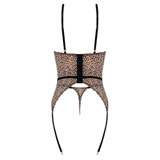 Exposed Purrfect Basque & Thong Set