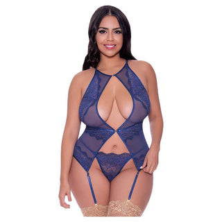 Exposed Berrylicious Basque & G-String Set