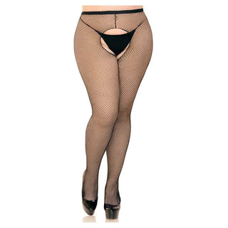 Leg Avenue Ginny Fishnet Crotchless Pantyhose