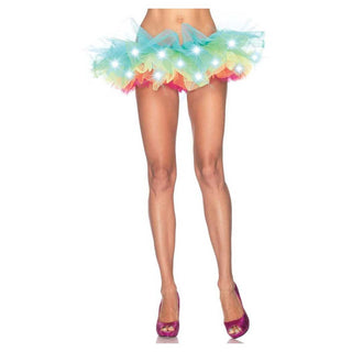 Leg Avenue LED Light Up Neon Rainbow Festival Tutu