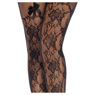 Leg Avenue Lacey Suspender Crotchless Tights