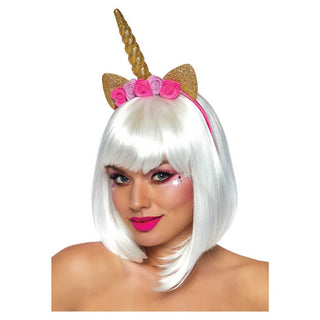 Leg Avenue Golden Unicorn Flower Crown Headband