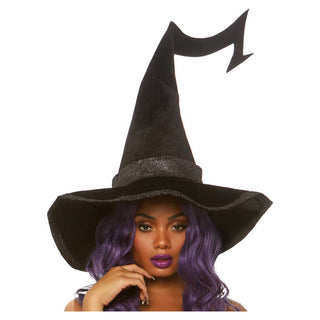 Leg Avenue Bewitched Velvet Witch Hat With Sparkling Trim