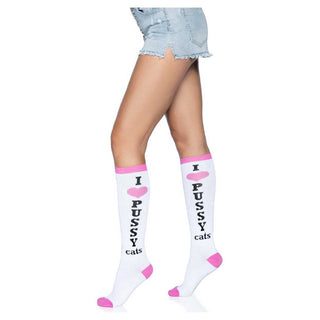 Leg Avenue Pussycat Knee High Socks