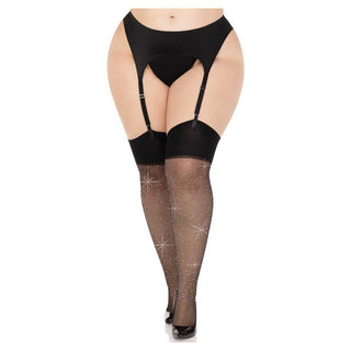 Leg Avenue Harmony Wide Top Rhinestone Stockings