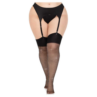 Leg Avenue Harmony Wide Top Rhinestone Stockings