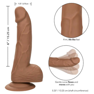 CalExotics Silicone Studs 6" Dildo with Suction Cup