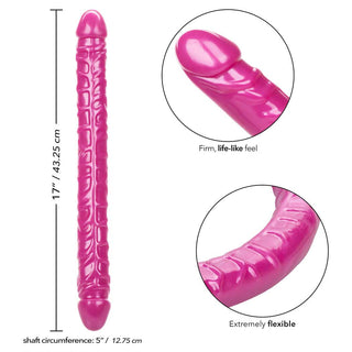 CalExotics Size Queen 17" Double-Ended Dildo