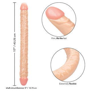 CalExotics Size Queen 17" Double-Ended Dildo