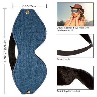 CalExotics Ride 'em Premium Denim Eye Mask