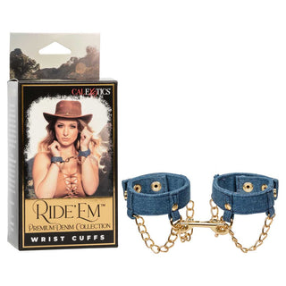 CalExotics Ride 'em Premium Denim Wrist Cuffs