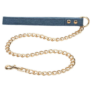 CalExotics Ride 'em Premium Denim Collar with Leash