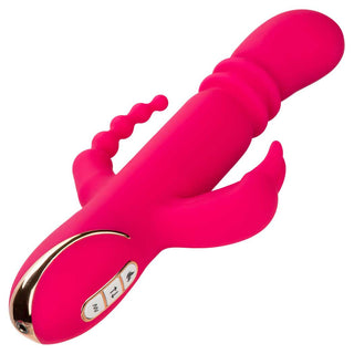 CalExotics Jack Rabbit Signature Heated Silicone Triple Fantasy Rabbit