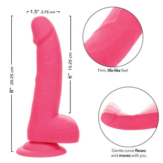 CalExotics Neon Silicone Studs 6" Dildo