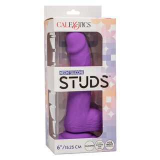 CalExotics Neon Silicone Studs 6" Dildo