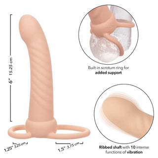 CalExotics Performance Maxx Rechargeable Ribbed Dual Penetrator