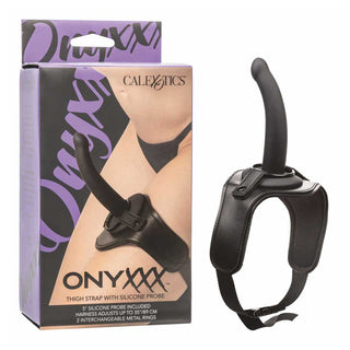 CalExotics Onyxxx Thigh Strap with Silicone Probe