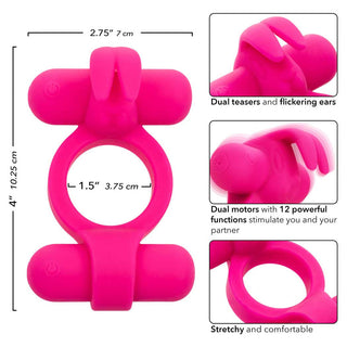 CalExotics Silicone Rechargeable Rockin’ Rabbit Penis Ring