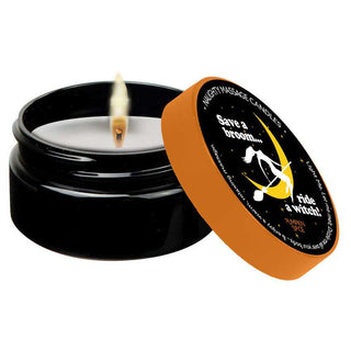 Kama Sutra Ride a Witch Pumpkin Spice Naughty Mini Massage Candle