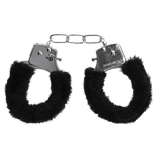 Ouch! Black & White Beginner's Furry Hand Cuffs