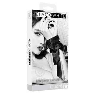 Ouch! Black & White Bondage Silky Ribbon