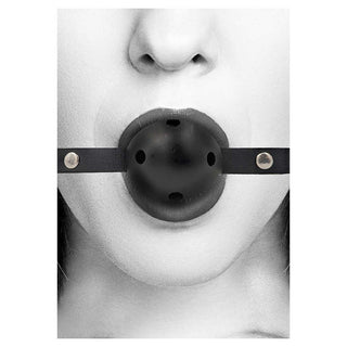 Ouch! Black & White Breathable Ball Gag