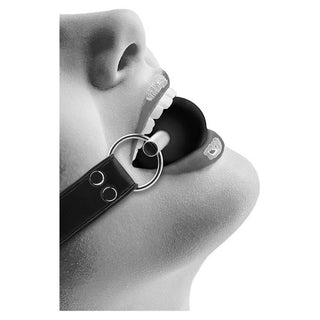 Ouch! Black & White Solid Ball Gag