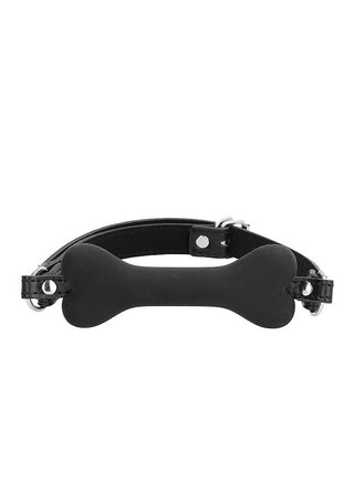 Ouch! Black & White Silicone Bone Gag