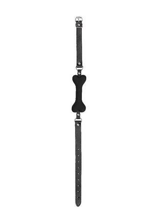 Ouch! Black & White Silicone Bone Gag