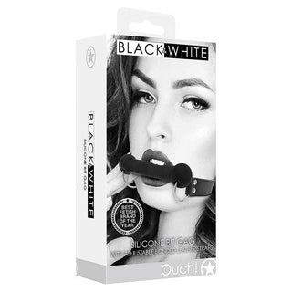Ouch! Black & White Silicone Bit Gag