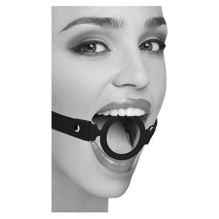Ouch! Black & White Silicone Ring Gag