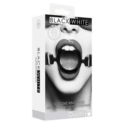 Ouch! Black & White Silicone Ring Gag